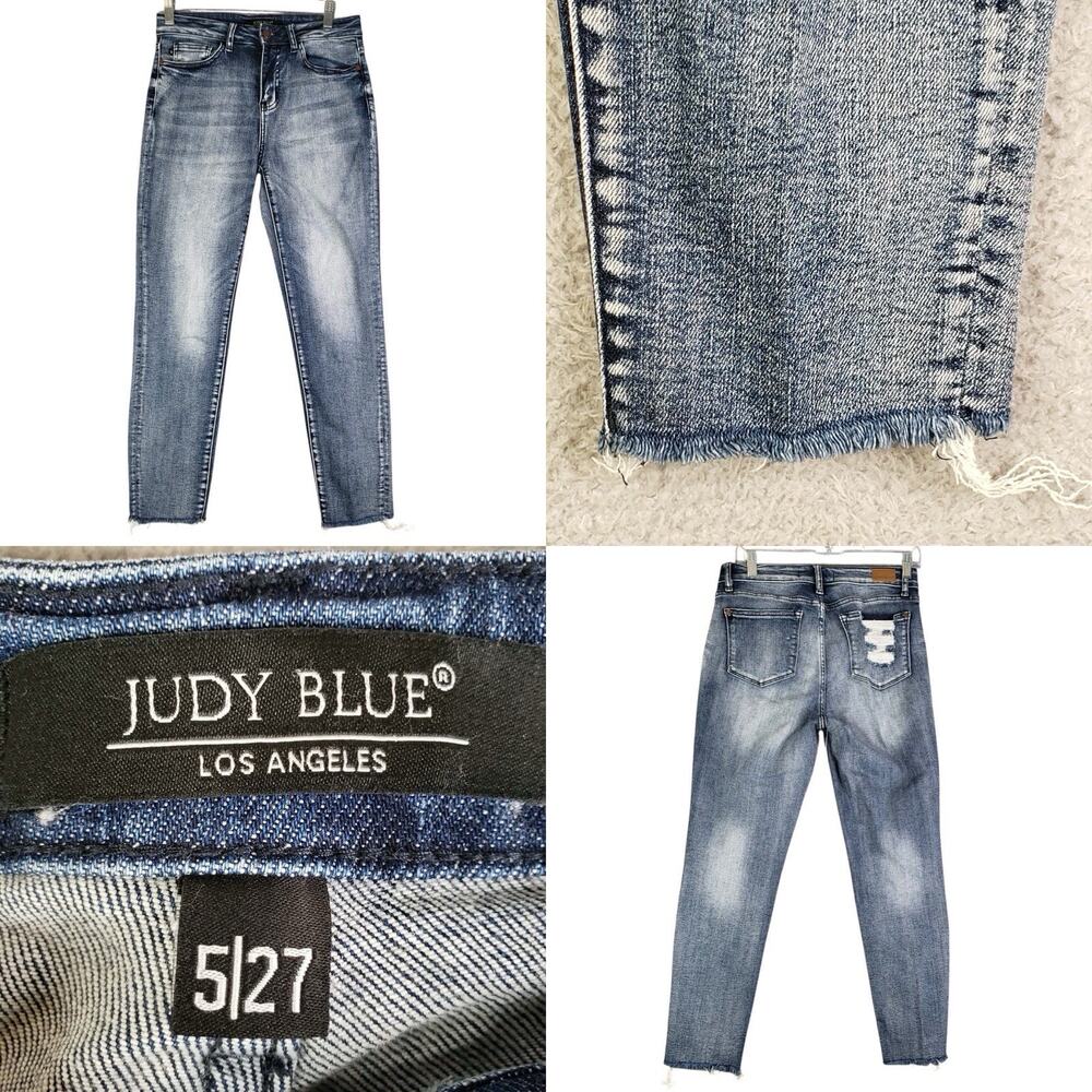 Judy‎ Blue Jeans Womens Size 5/27 Blue Medium Wash Relaxed Fit Mid Rise Stretch
